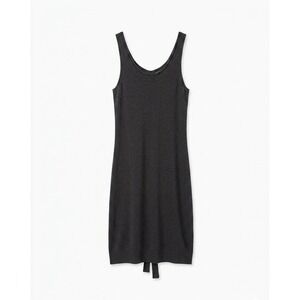 Inhabit Cotton Grey Tie Women's Medium Dress Workwear Staple Piece Capsule